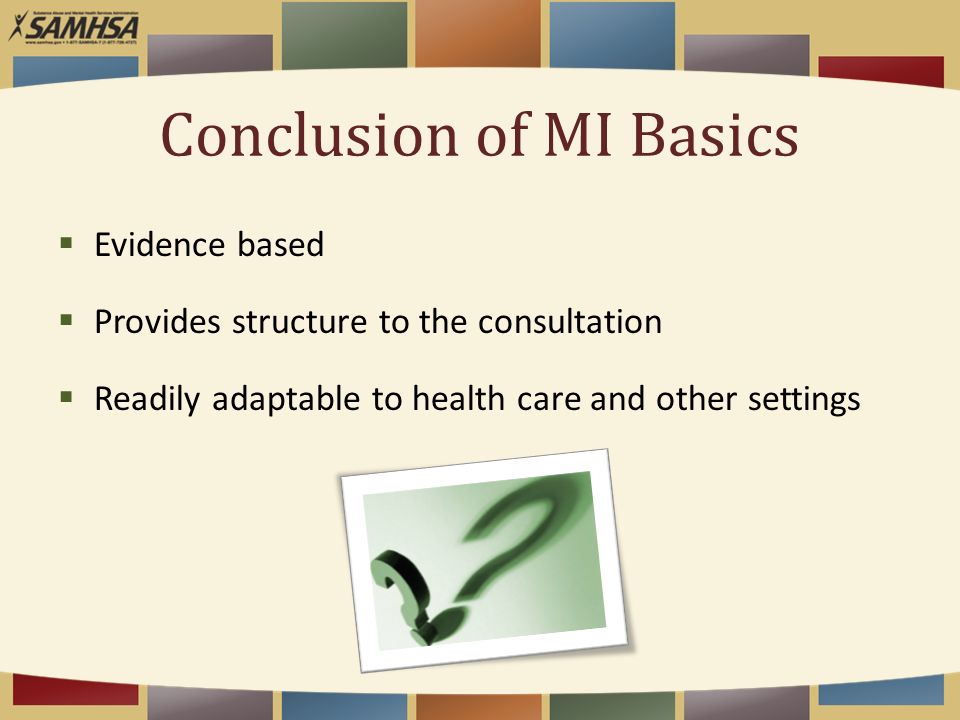 Conclusion of MI Basics