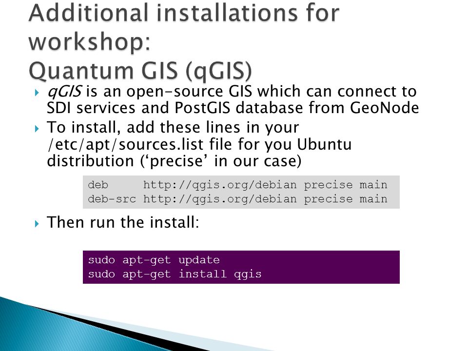 sudo apt get install qgis