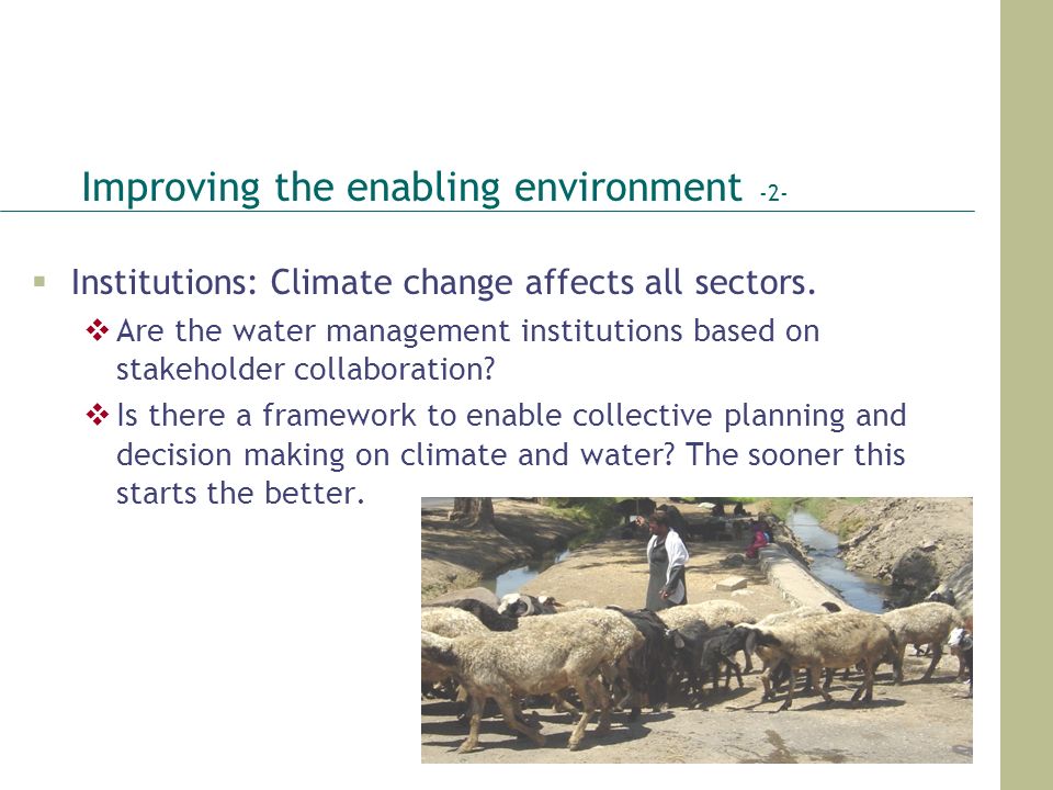 Improving the enabling environment -2-