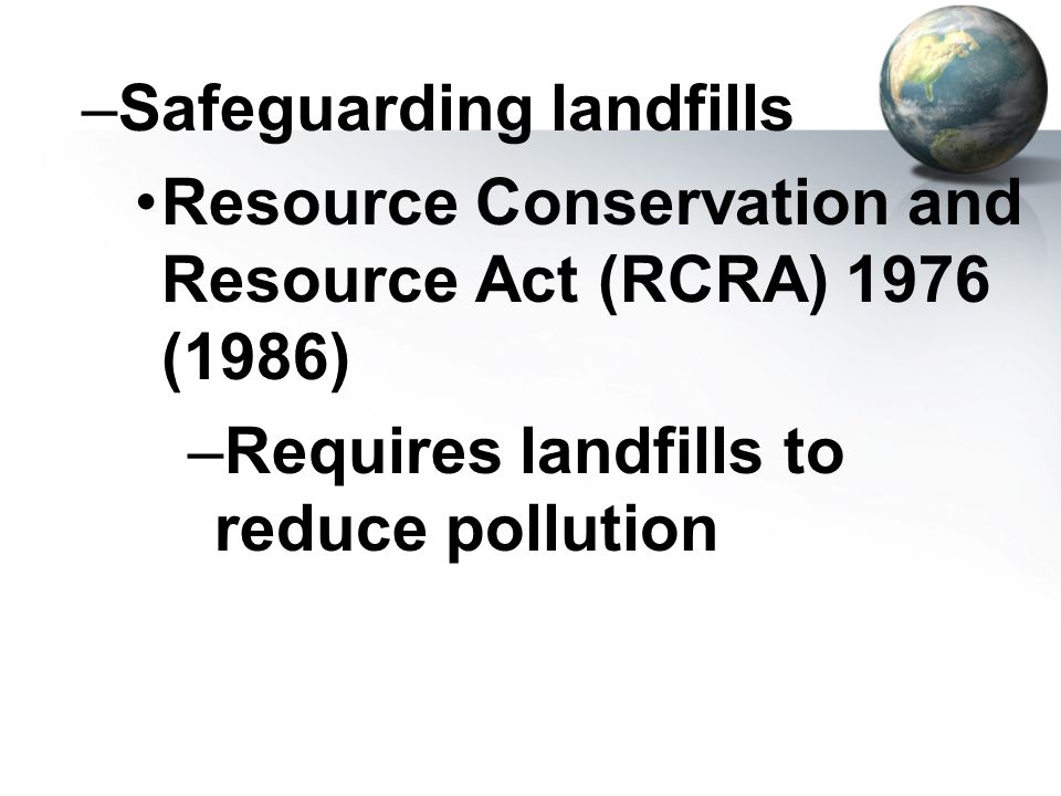 Safeguarding landfills