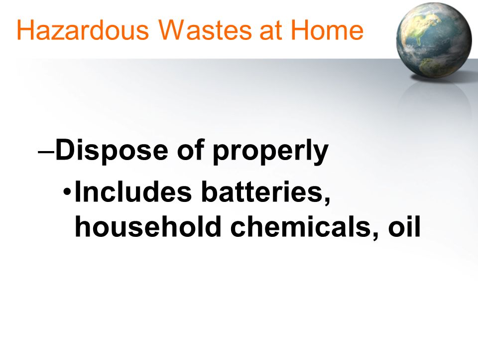 Hazardous Wastes at Home