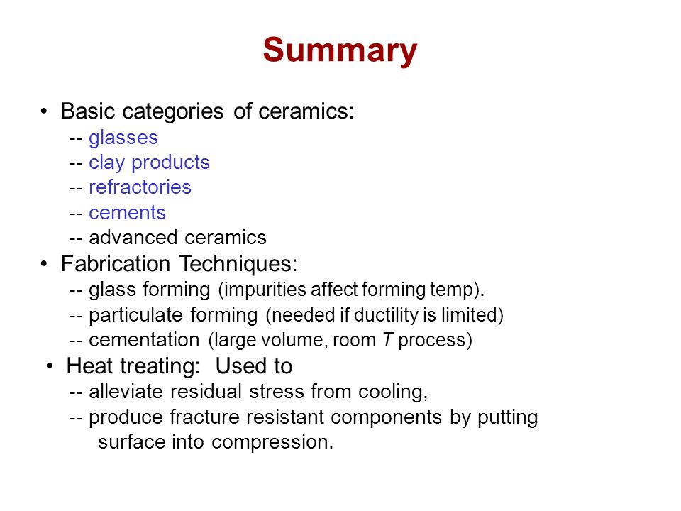 Chapter 13 Ceramics Materials Applications And Processing Ppt Video Online Download