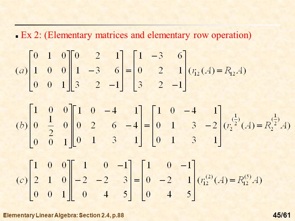 2.1 Operations with Matrices 2.2 Properties of Matrix Operations - ppt  download