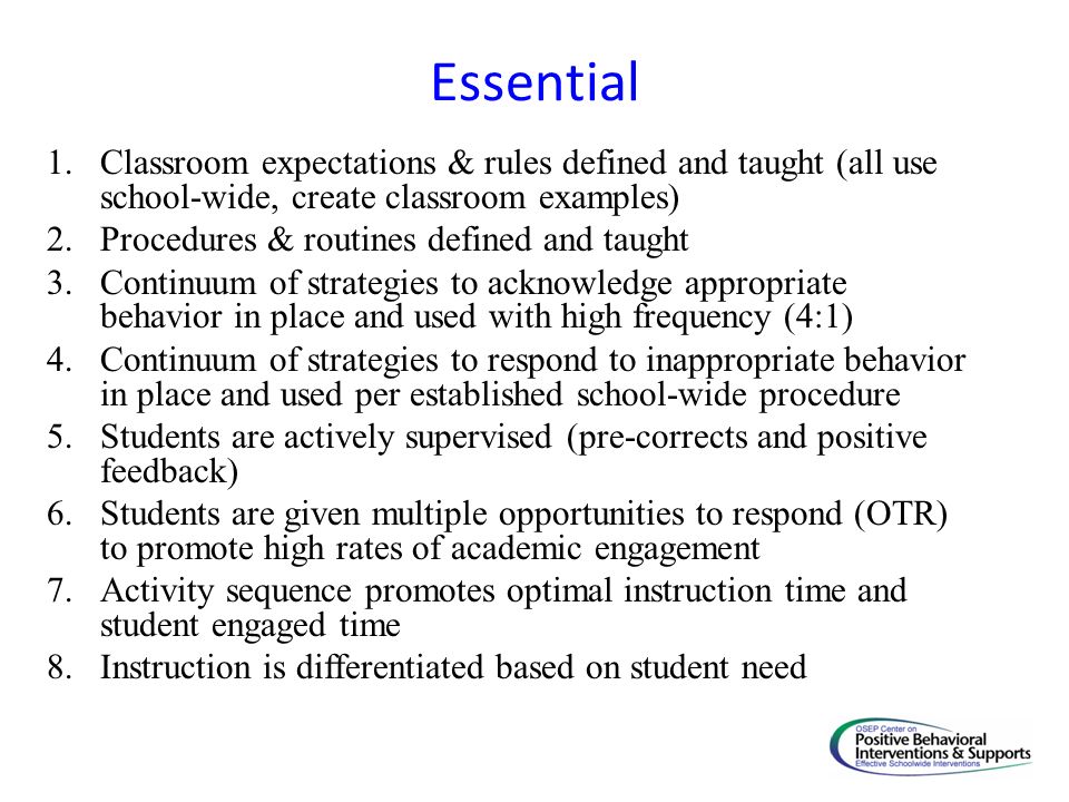 Positive Behavior Support In The Classroom Ppt Video Online Download