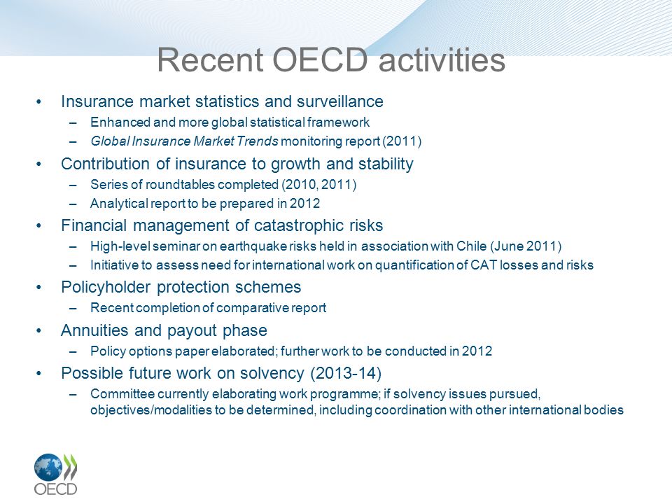 Recent OECD activities