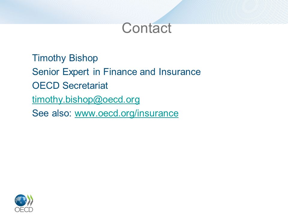 Contact Timothy Bishop Senior Expert in Finance and Insurance