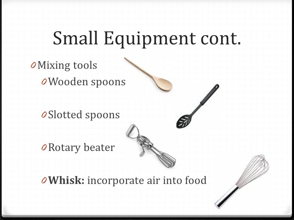 Small Kitchen Tools and Equipment