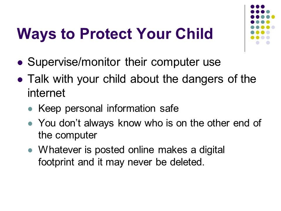 Ways to Protect Your Child