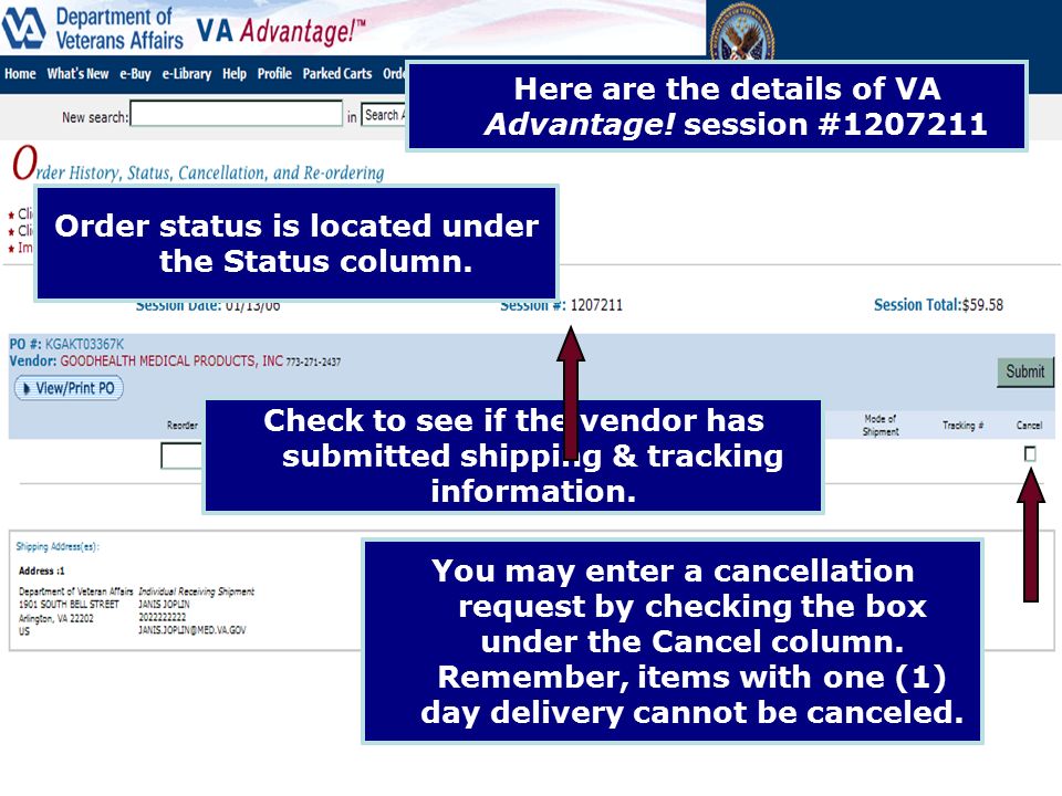 Here are the details of VA Advantage! session #