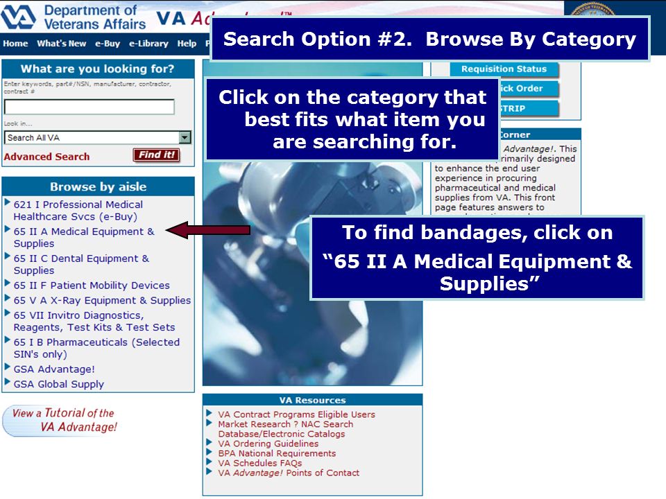 Search Option #2. Browse By Category