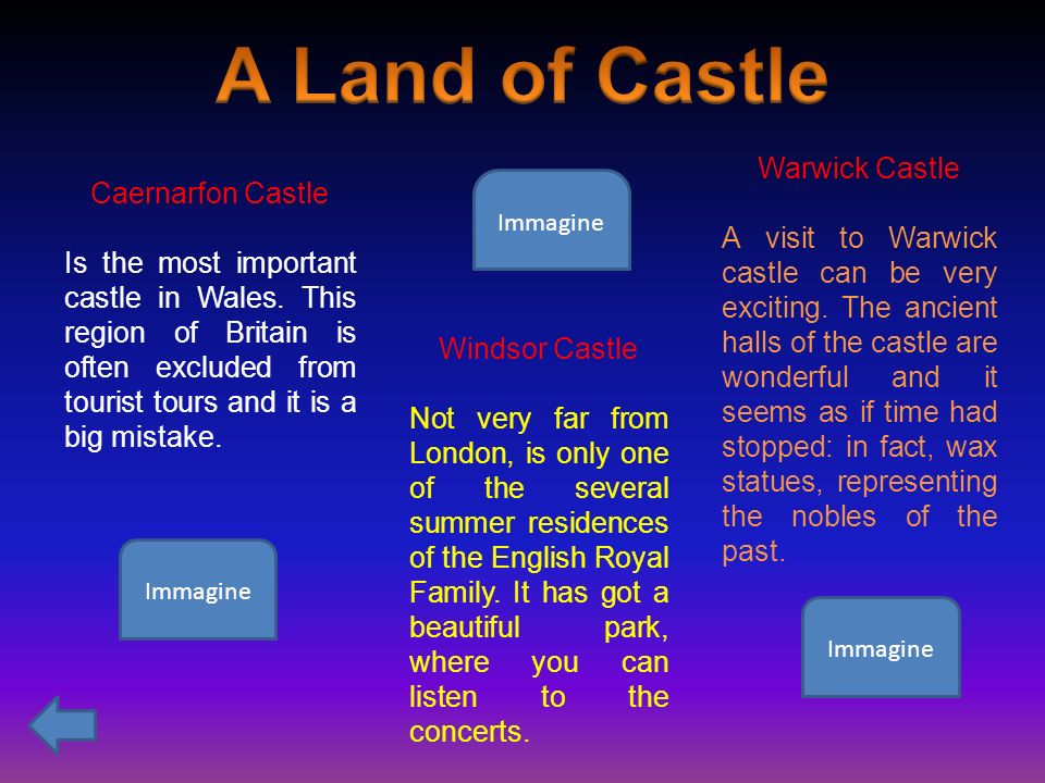 A Land of Castle Warwick Castle Caernarfon Castle
