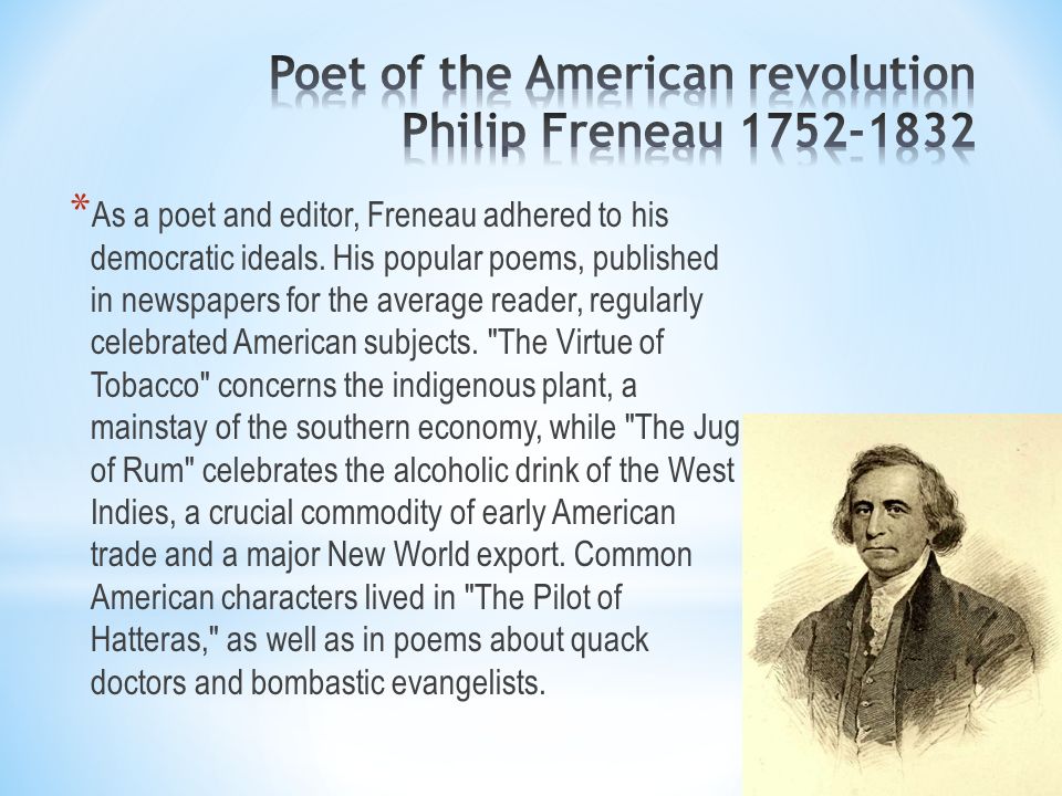 philip freneau on the emigration to america