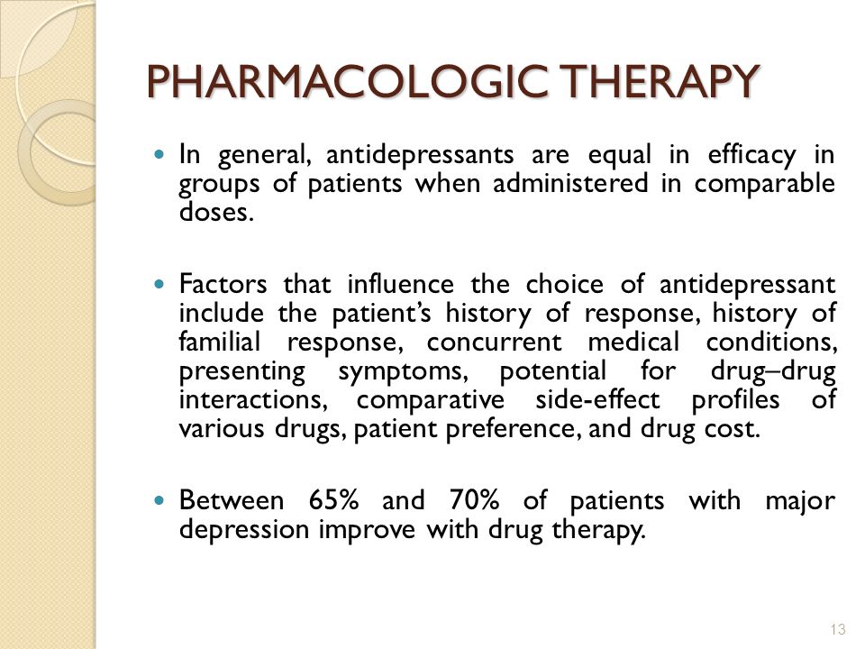 PHARMACOLOGIC THERAPY