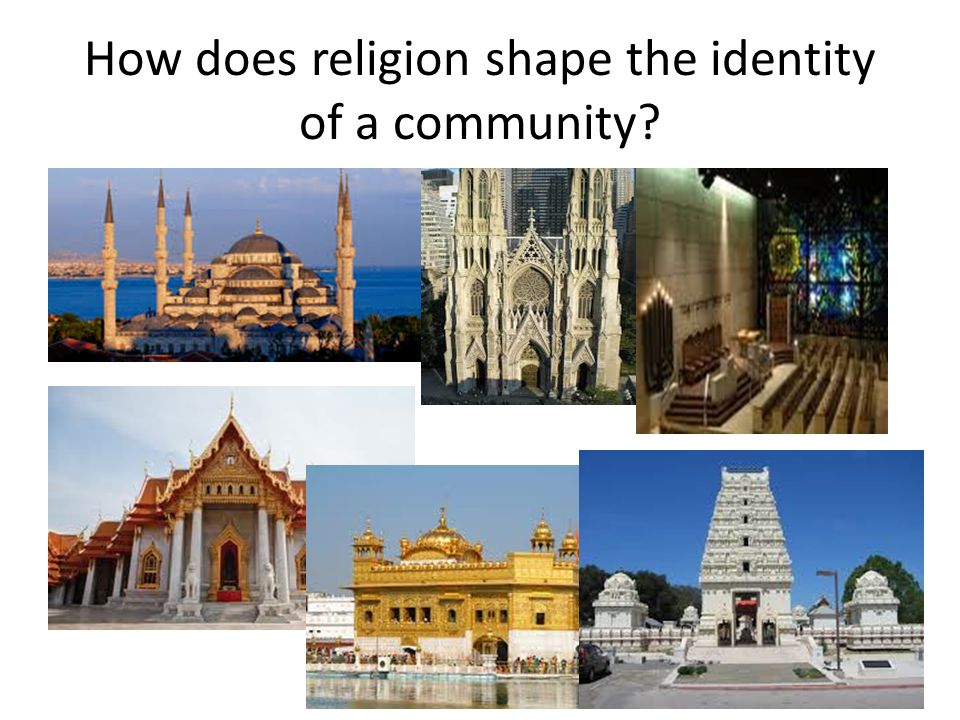 How does religion shape the identity of a community