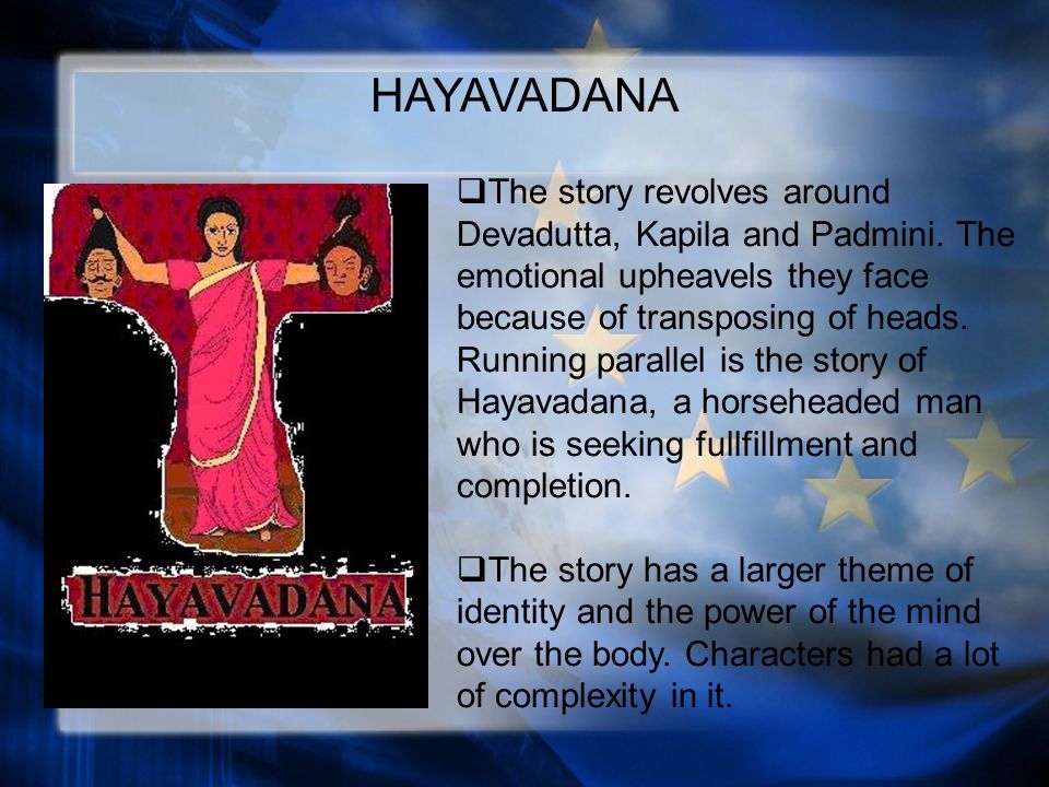 Man woman relationship in hayavadana