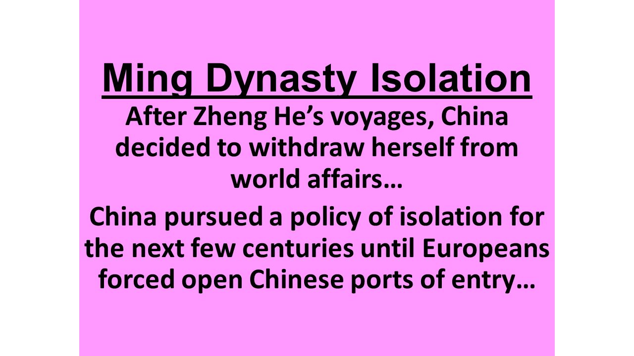 Ming Dynasty Isolation