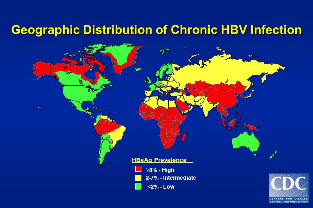 Geographic Distribution of Chronic HBV Infection