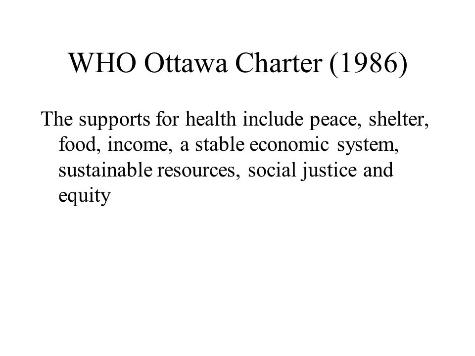 WHO Ottawa Charter (1986)