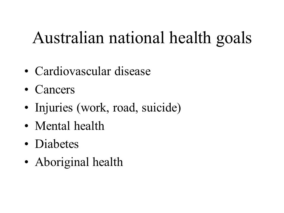 Australian national health goals