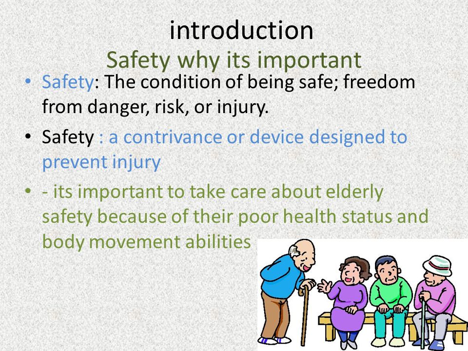 ¿Por qué es importante la seguridad en los ancianos?