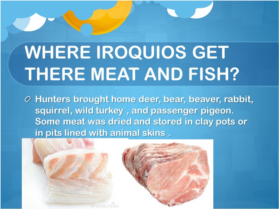 WHERE IROQUIOS GET THERE MEAT AND FISH