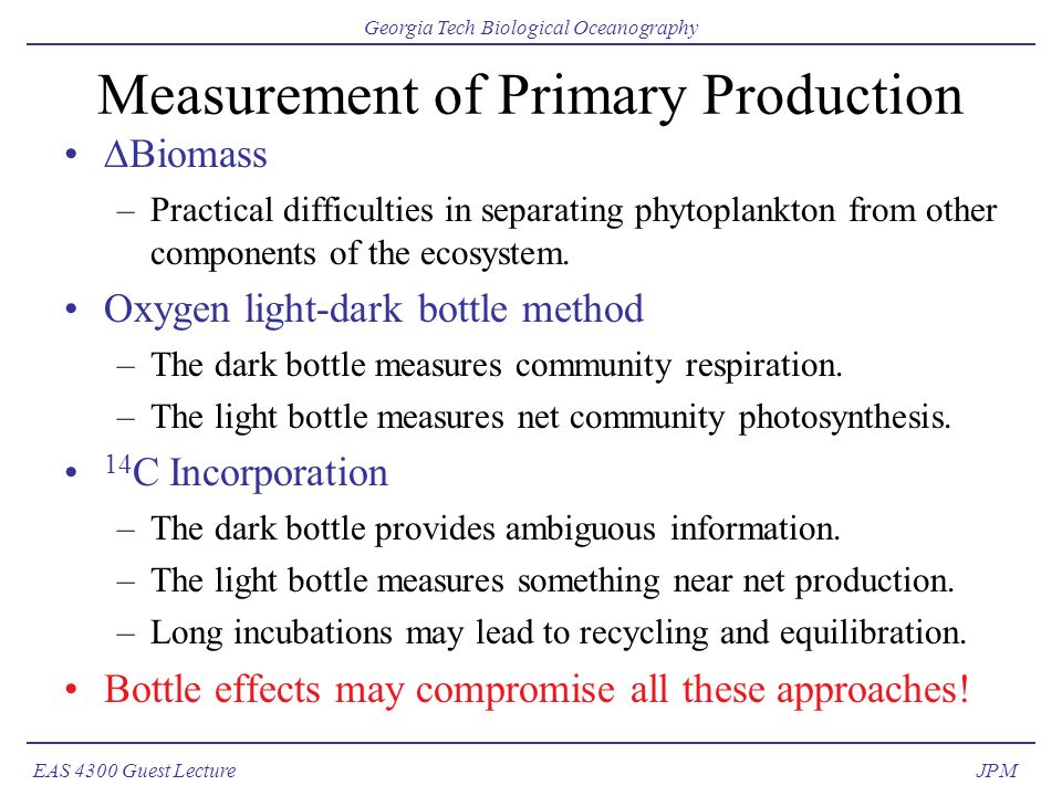 primary production measurement