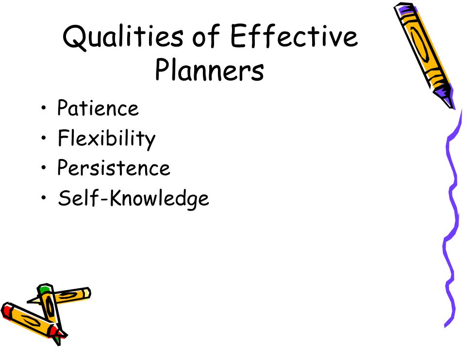 Qualities of Effective Planners