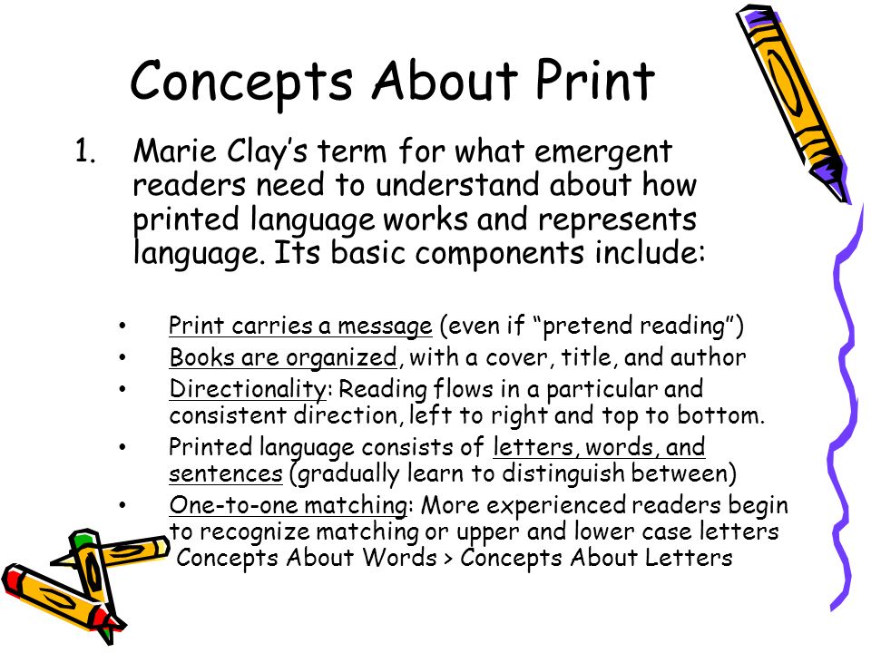 Emergent Literacy and Concepts About Print - ppt online download