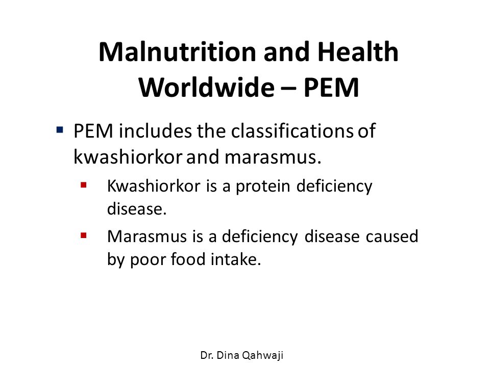 Malnutrition and Health Worldwide – PEM