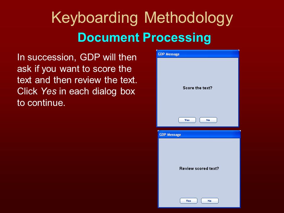 Keyboarding Methodology Document Processing