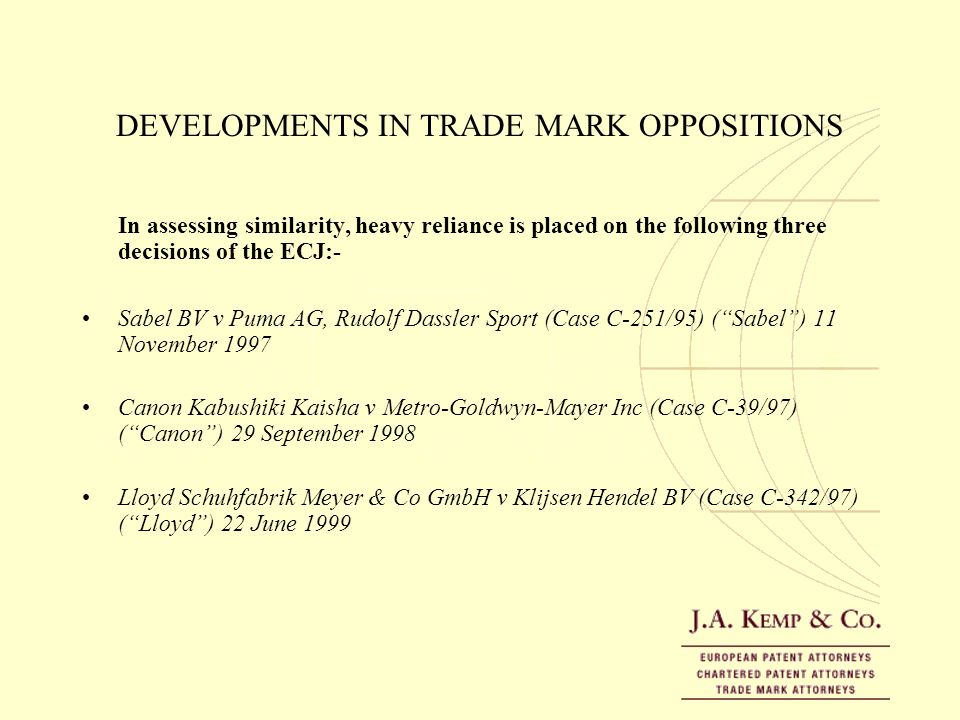 DEVELOPMENTS IN TRADE MARK OPPOSITIONS - ppt video online download