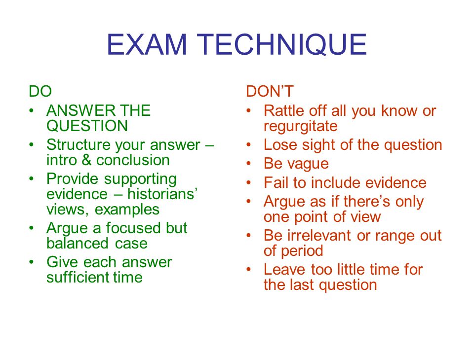 Presentation on theme: "THE EXAM There are 20 questions (1 on each sem...