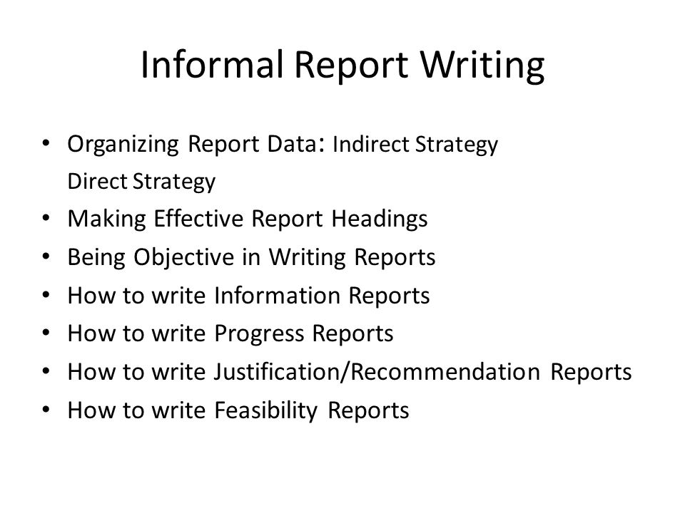 Organization reports