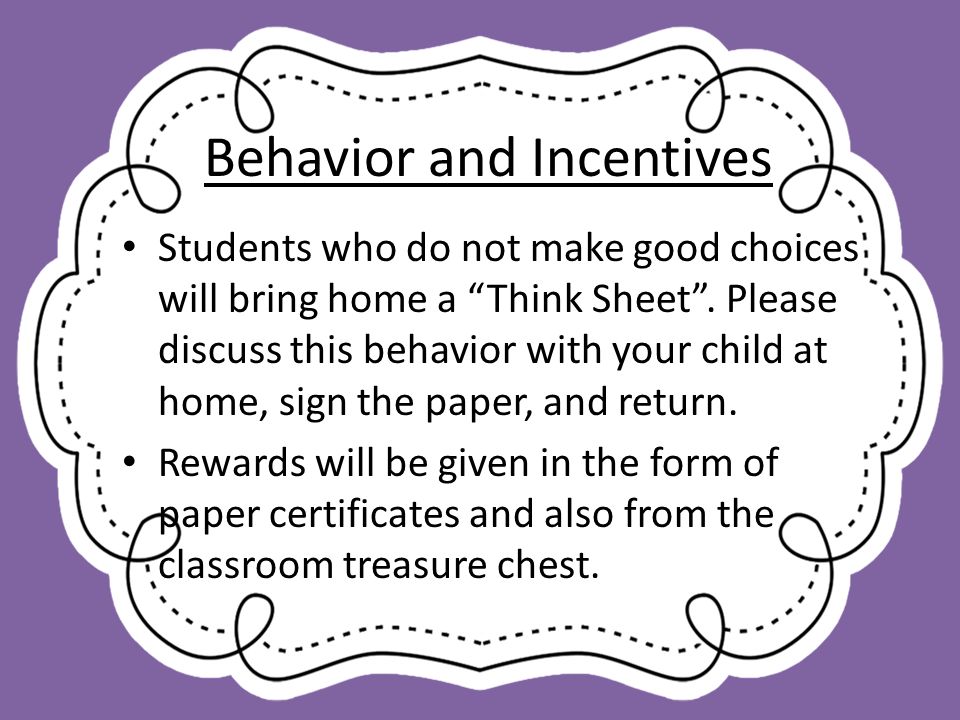 Behavior and Incentives