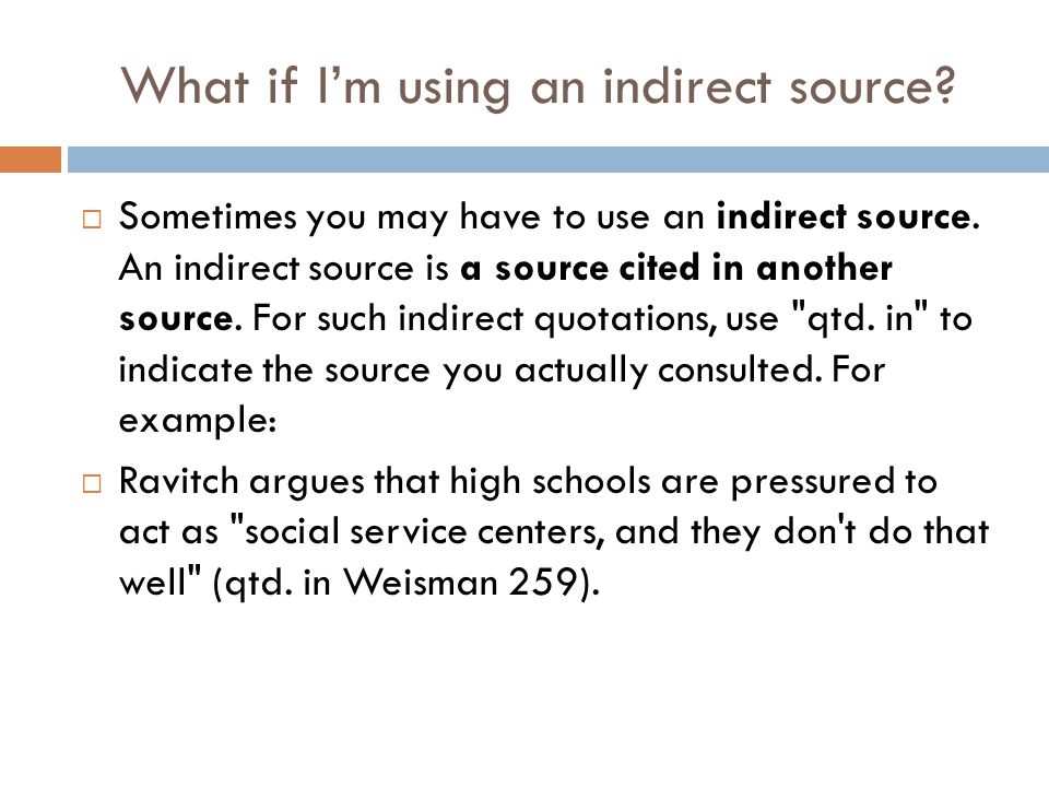 What if I’m using an indirect source