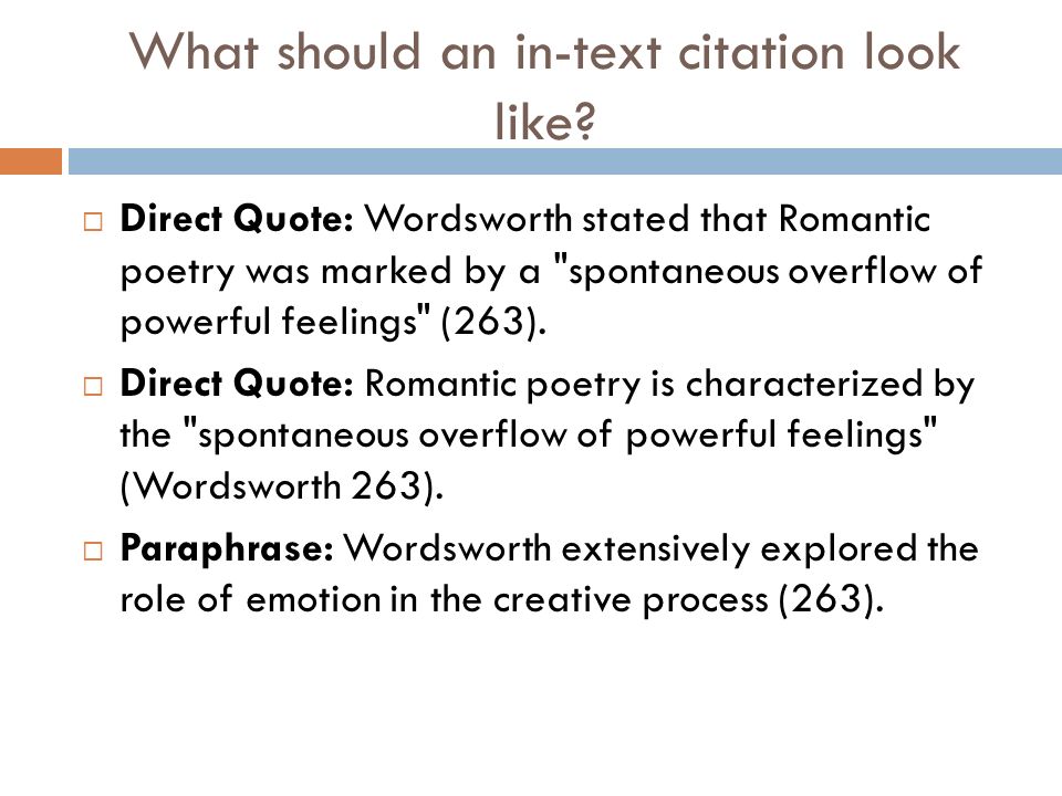 What should an in-text citation look like