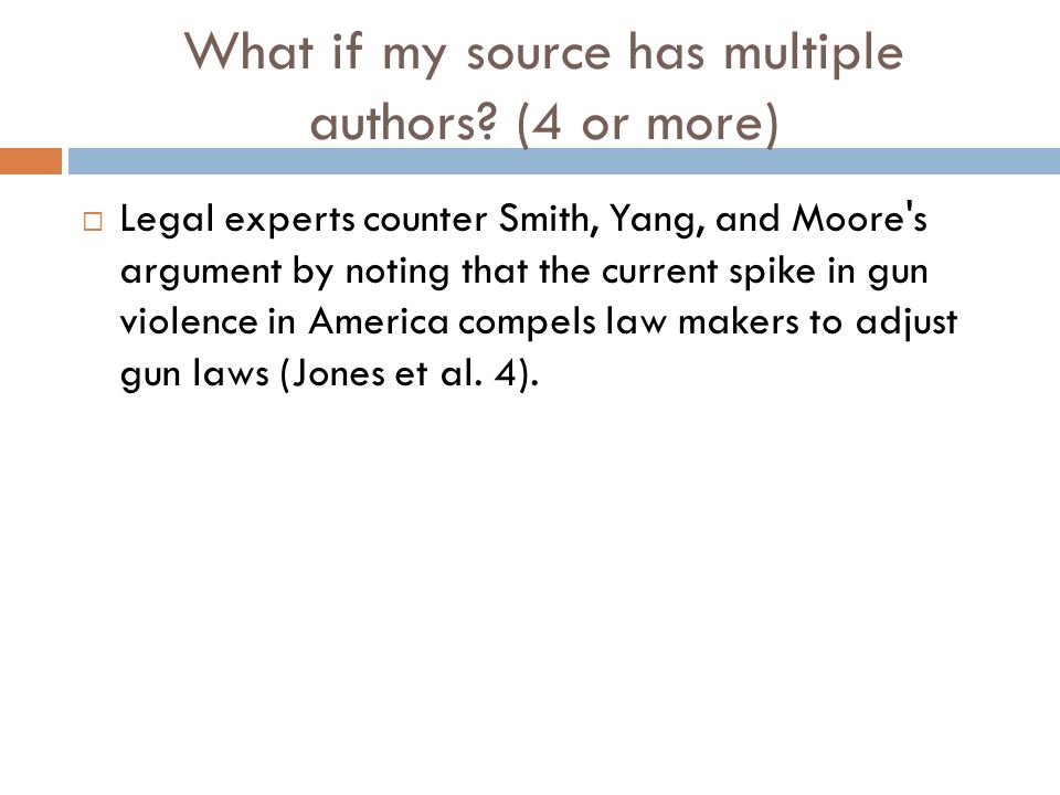 What if my source has multiple authors (4 or more)