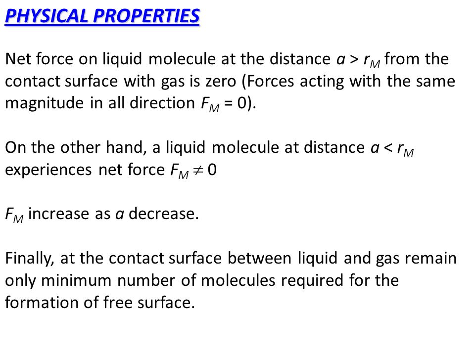 PHYSICAL PROPERTIES