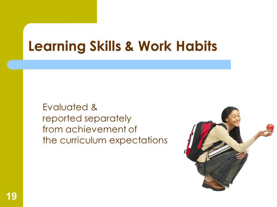 Learning Skills & Work Habits