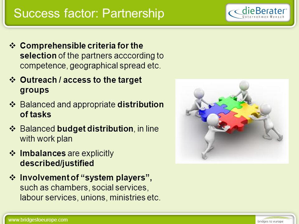 Success factor: Partnership