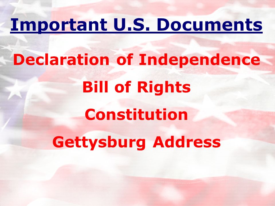 Important U.S. Documents