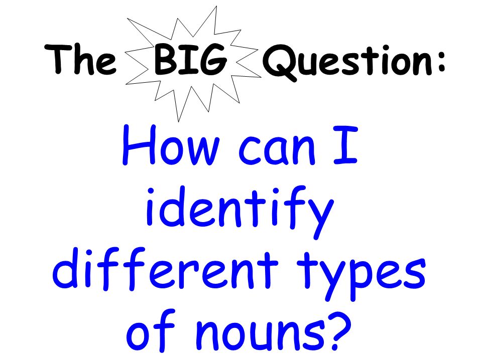 How can I identify different types of nouns