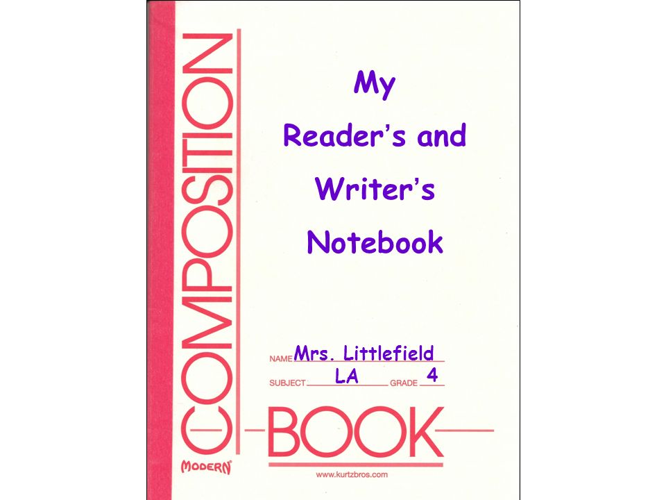 My Reader’s and Writer’s Notebook