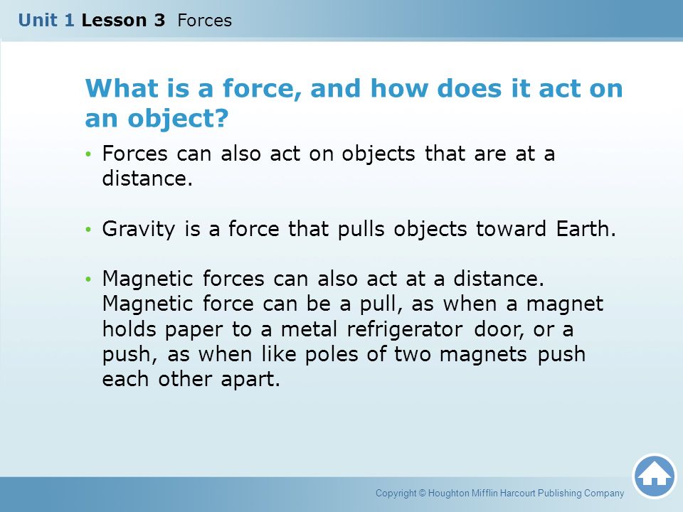 What is a force, and how does it act on an object