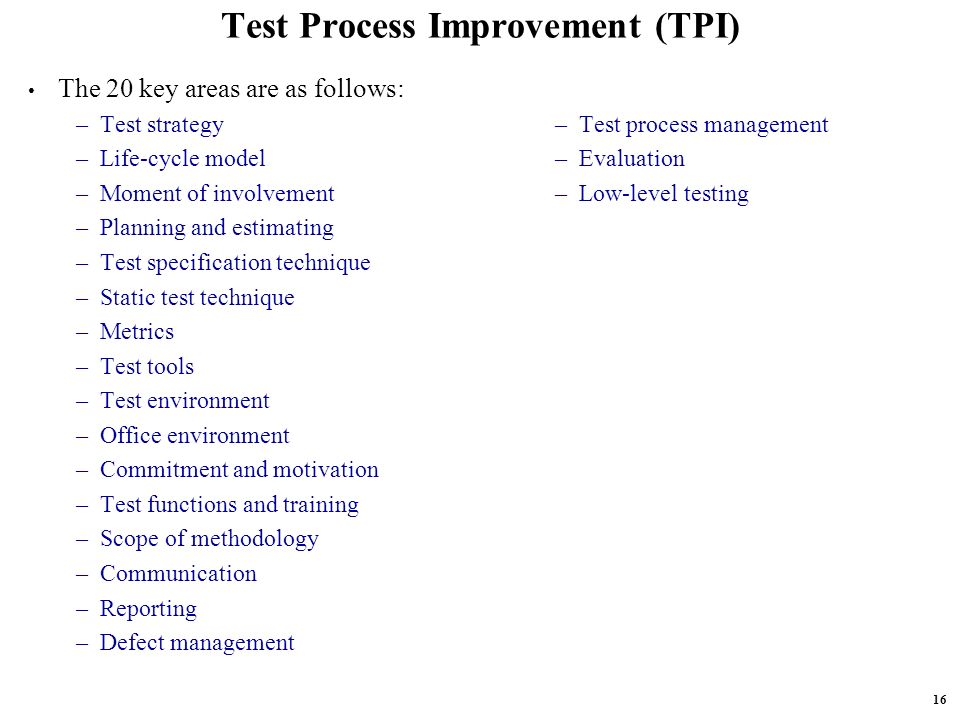 Test Process Improvement (TPI)