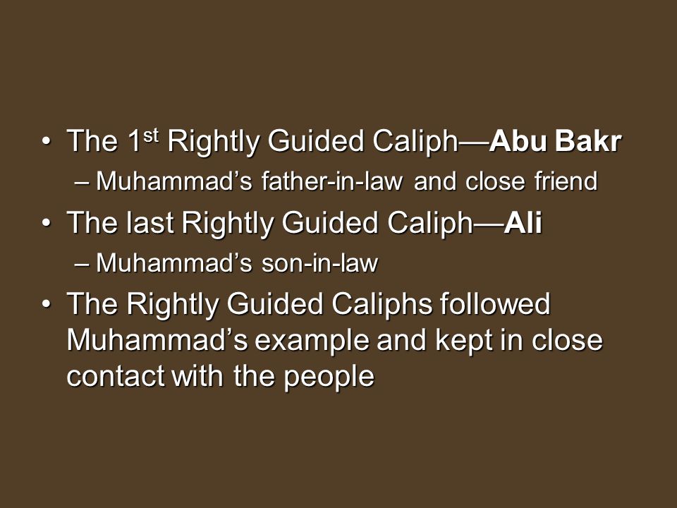 rightly guided caliphs