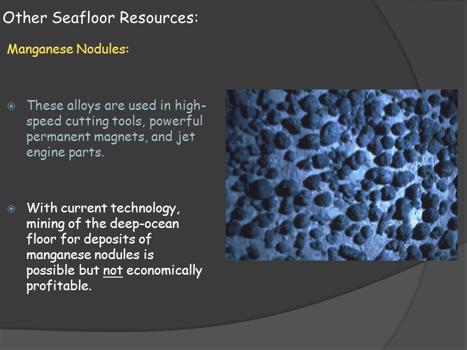 Other Seafloor Resources: