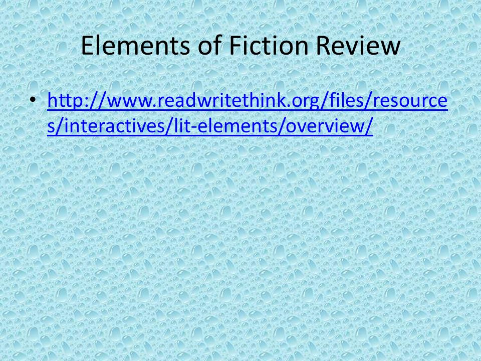 Elements of Fiction Review
