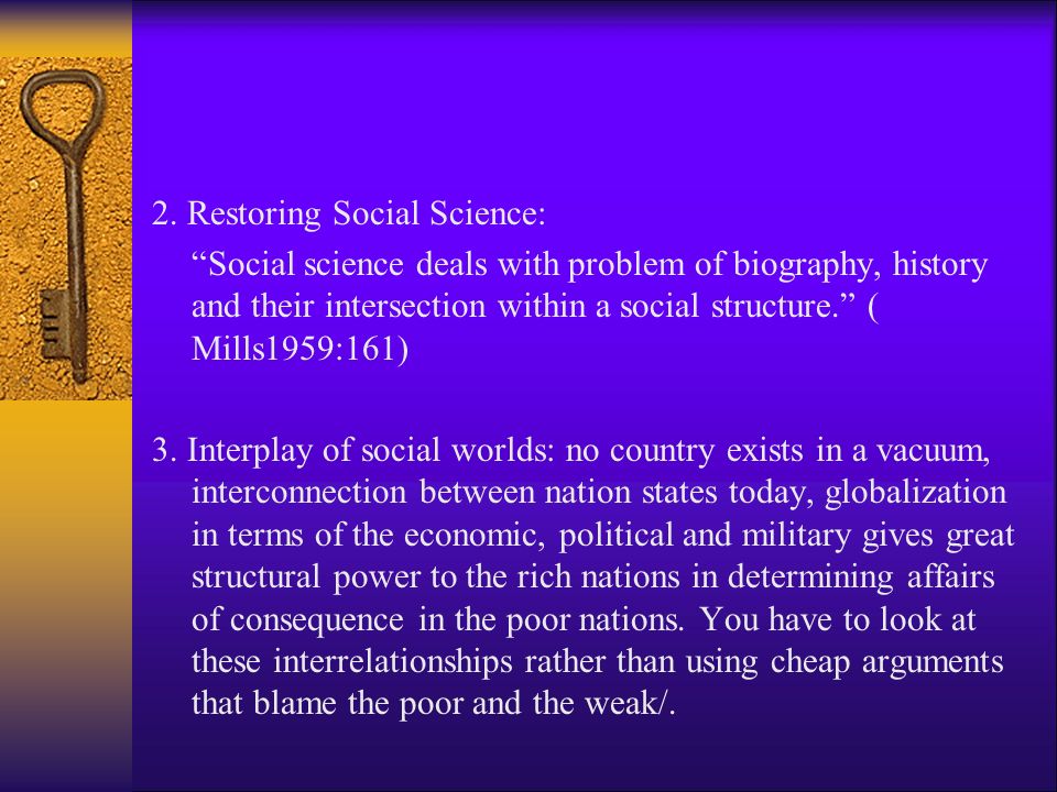 2. Restoring Social Science: