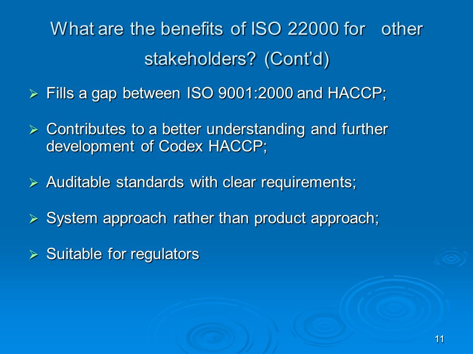 What are the benefits of ISO for other stakeholders (Cont’d)